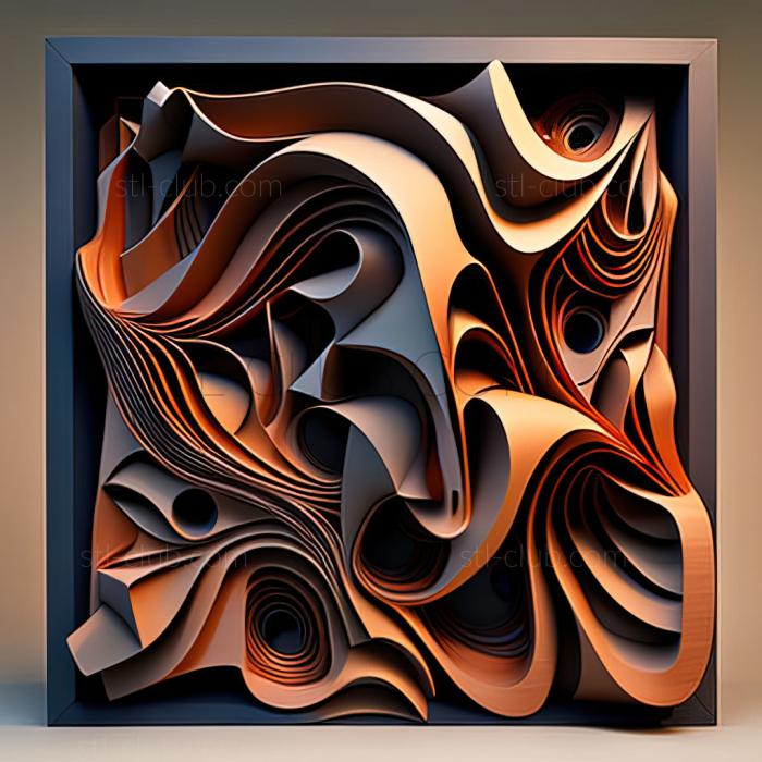 3D model st abstract painting (STL)